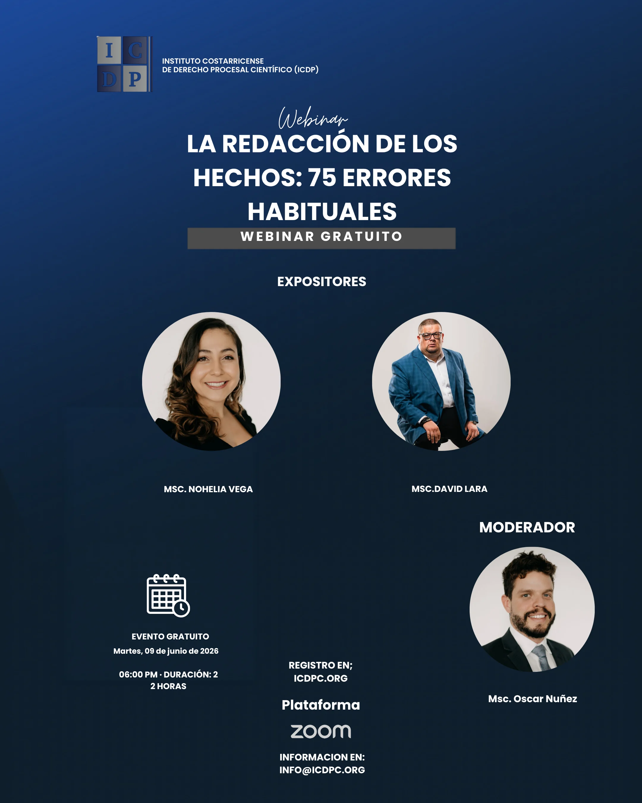 Webinar La redacción de los hechos: 75 errores habituales